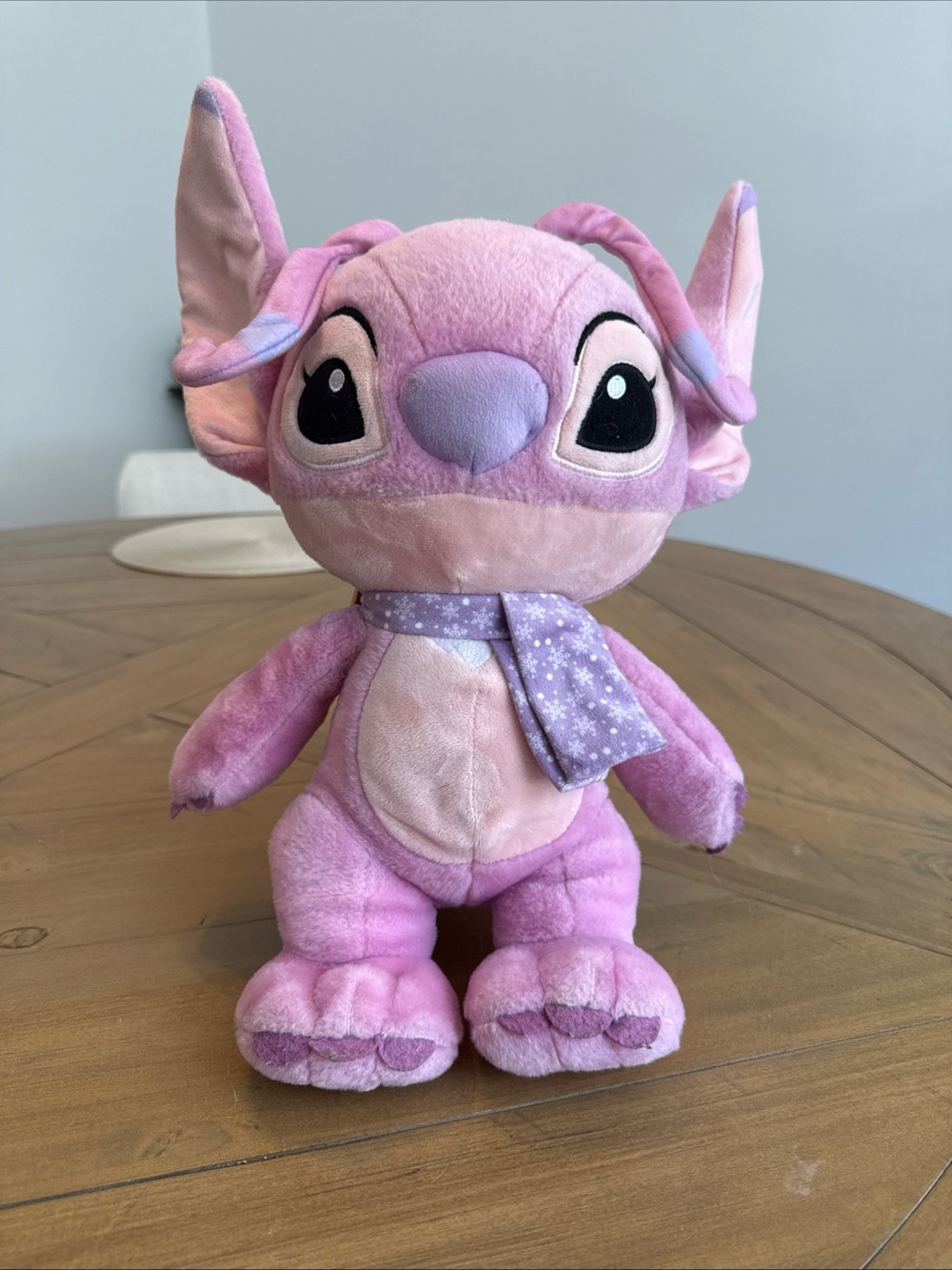 Disney Baby 15 Inch Angel Lilo & Stitch Plush with Scarf Crinkle Feet Toy